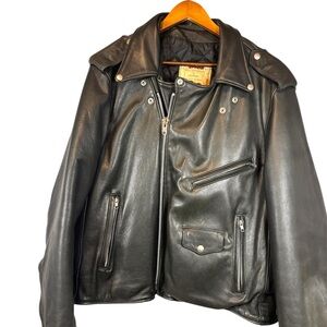 Walter Dyer Black Leather Men's Jacket